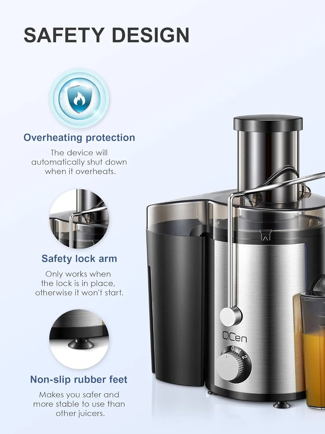 800W Stainless Steel Juicer