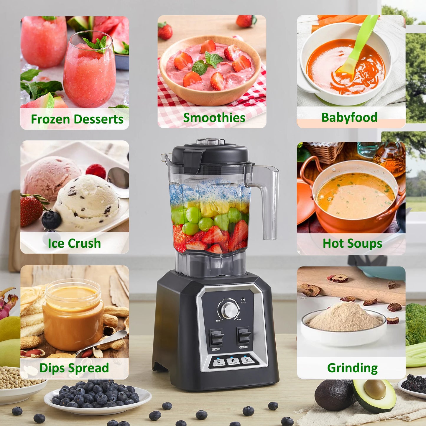 2200W Professional Smoothie Blender