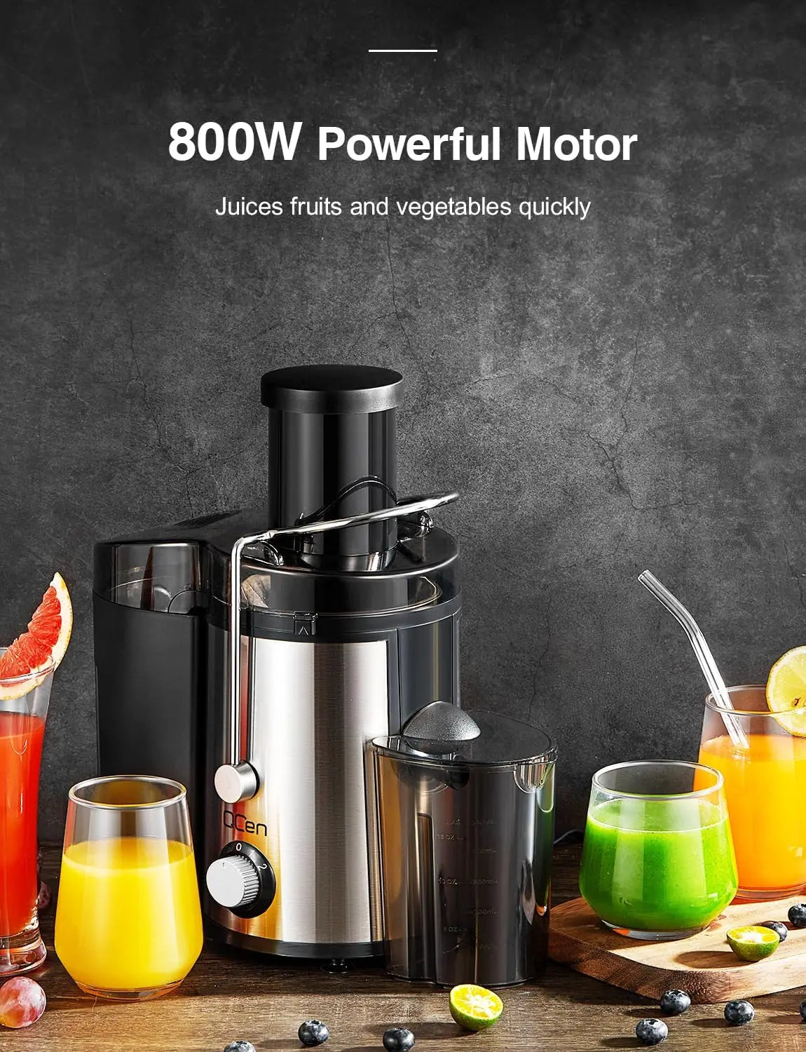 800W Stainless Steel Juicer